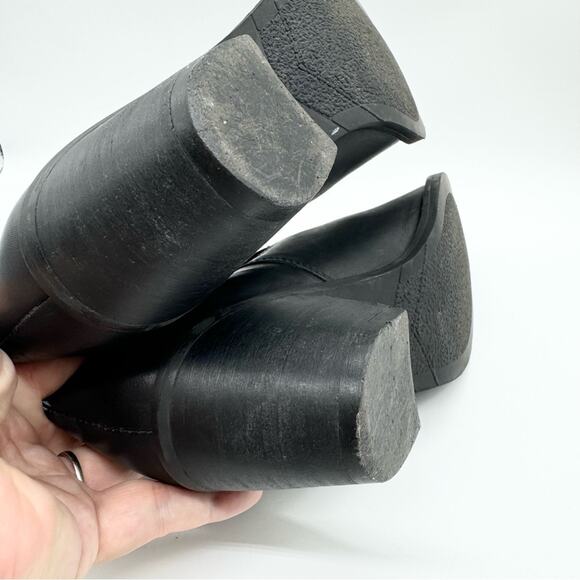 Matisse Ashbury Chelsea Boot Heeled Ankle Booties Black Leather Size 7 Moto Boho - Picture 12 of 15